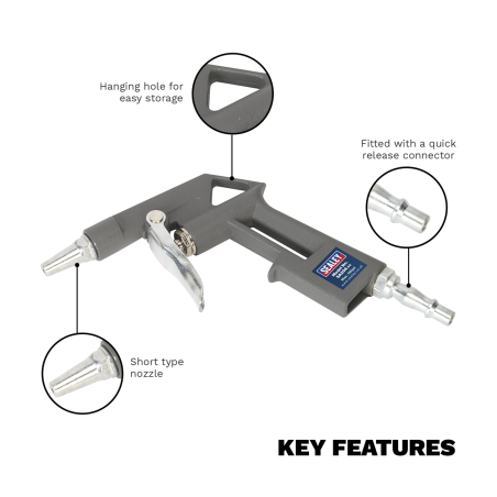 Pistolet à air comprimé avec connecteur à dégagement rapide