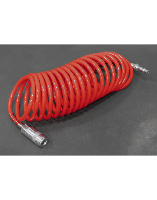 PE Coiled Air Hose with Couplings 5m x 5mm