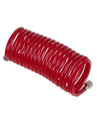 PE Coiled Air Hose with 1/4"BSP Unions 5m x 5mm