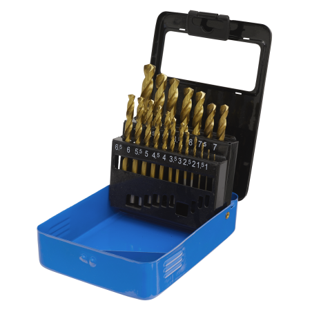 HSS Fully Ground Drill Bit Set 19pc DIN 338 Metric