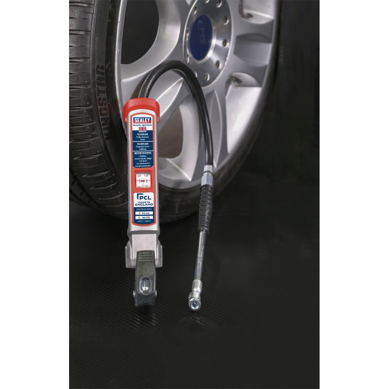 Professional Tyre Inflator with Twin Push-On Connector