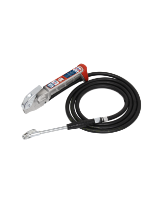 Tyre Inflator 2.5m Hose with Twin Clip-On Connector