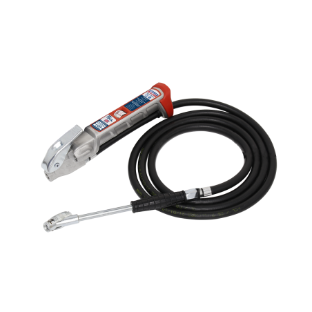 Tyre Inflator 2.5m Hose with Twin Clip-On Connector