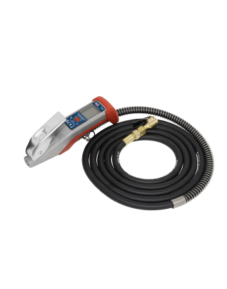 Digital Tyre Inflator 2.7m Hose with Clip-On Connector