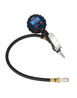 Digital Tyre Inflator with Clip-On Connector