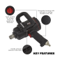 Premier Twin Hammer Composite Air Impact Wrench 1"Sq Drive