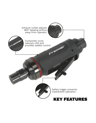 Premier Midi Straight Air Die Grinder 6mm