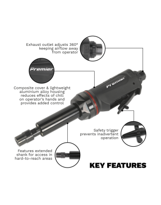 Premier Long Reach Maxi Air Die Grinder 260mm