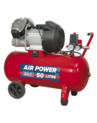 50L V-Twin Direct Drive Air Compressor 3hp