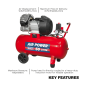 50L V-Twin Direct Drive Air Compressor 3hp