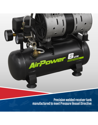 6L Low Noise Direct Drive Air Compressor 0.7hp