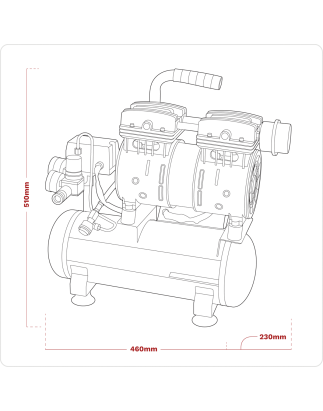 6L Low Noise Direct Drive Air Compressor 0.7hp