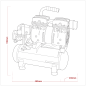 6L Low Noise Direct Drive Air Compressor 0.7hp