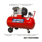 100L V-Twin Direct Drive Air Compressor 3hp