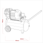 100L V-Twin Direct Drive Air Compressor 3hp