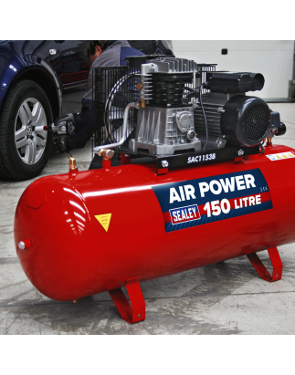 150L Belt Drive Air Compressor with Cast Cylinders 3hp