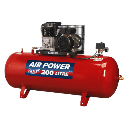 200L Belt Drive Air Compressor with Cast Cylinders 3hp