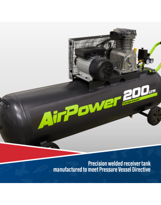 200L Belt Drive Air Compressor 3hp