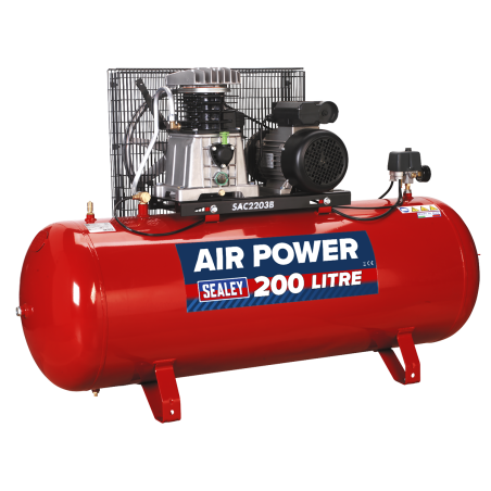 200L Belt Drive Air Compressor with Cast Cylinders 3hp