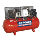 270L Belt Drive Air Compressor with Cast Cylinders 2 x 3hp