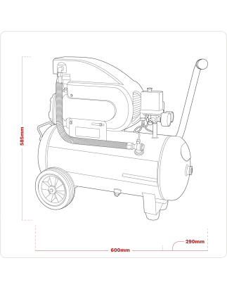 24L Direct Drive Air Compressor 2hp