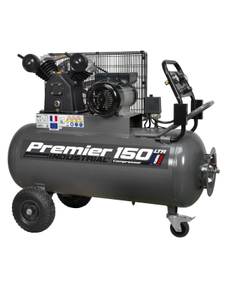 Premier 150L Belt Drive Air Compressor with Front Control Panel 3hp