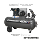 Premier 200L Belt Drive Air Compressor with Front Control Panel 3hp 415V 3ph