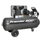 Compresseur d'air à entraînement par courroie Premier 200L avec panneau de commande avant 3hp 415V 3ph