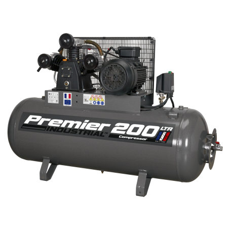 Premier 200L Belt Drive Air Compressor 5.5hp 3ph