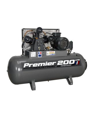 Premier 200L Belt Drive Air Compressor 5.5hp 3ph