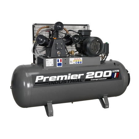 Premier 200L Belt Drive Air Compressor 5.5hp 3ph