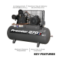 Premier 270L Belt Drive Air Compressor 7.5hp 3ph