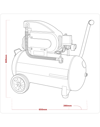 50L Direct Drive Air Compressor 2hp