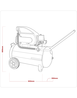 50L Direct Drive Air Compressor 2hp