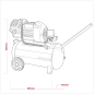 50L V-Twin Direct Drive Air Compressor 3hp