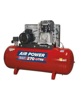 270L Belt Drive Air Compressor with Cast Cylinders 7.5hp 3ph 2-Stage