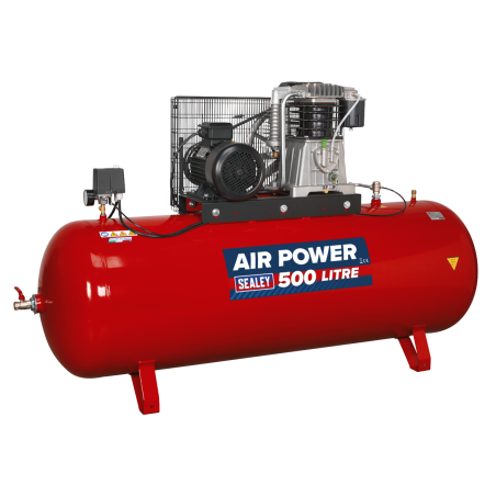 500L Belt Drive Air Compressor with Cast Cylinders 7.5hp 3ph 2-Stage