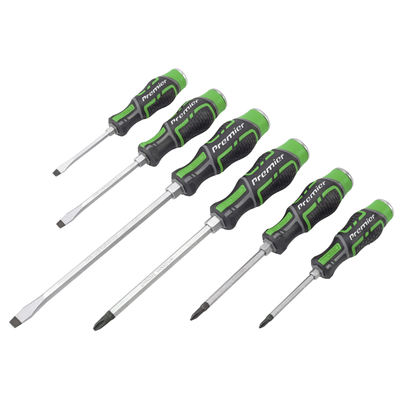 Hammer-Thru Screwdriver Set Hi-Vis Green 6pc