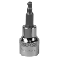 Ball-End Hex Socket Bit 4mm 3/8"Sq Drive