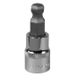 Ball-End Hex Socket Bit 9mm 3/8"Sq Drive