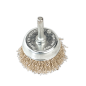 Brosse boisseau à fils crêpés Ø50mm avec tige Ø6mm