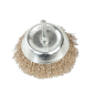 Crimped Wire Cup Brush Ø75mm with Ø6mm Shaft