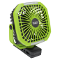 4-Speed Portable Clip Fan with Worklight 8"