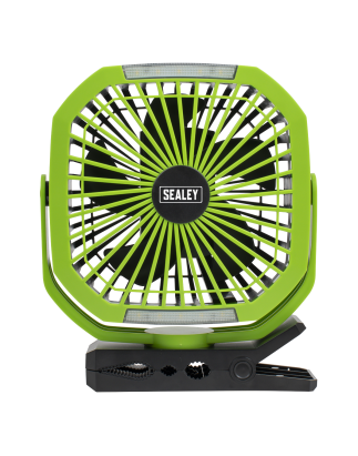 4-Speed Portable Clip Fan with Worklight 8"