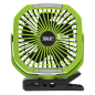 4-Speed Portable Clip Fan with Worklight 8"