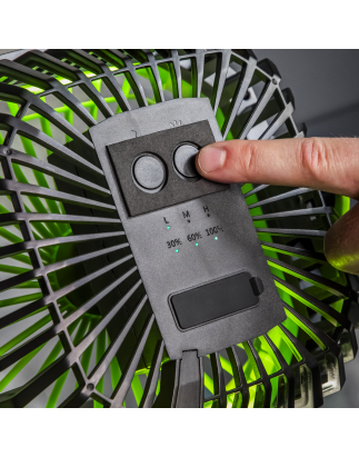 4-Speed Portable Clip Fan with Worklight 8"