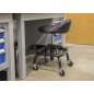 Premier Industrial Pneumatic Creeper Stool with Adjustable Height Swivel Seat & Back Rest