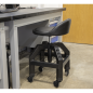 Premier Industrial Pneumatic Creeper Stool with Adjustable Height Swivel Seat & Back Rest