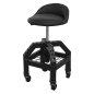 Premier Industrial Pneumatic Creeper Stool with Adjustable Height Swivel Seat & Back Rest