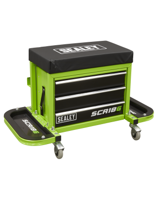 Mechanic's Utility Seat & Toolbox - Green